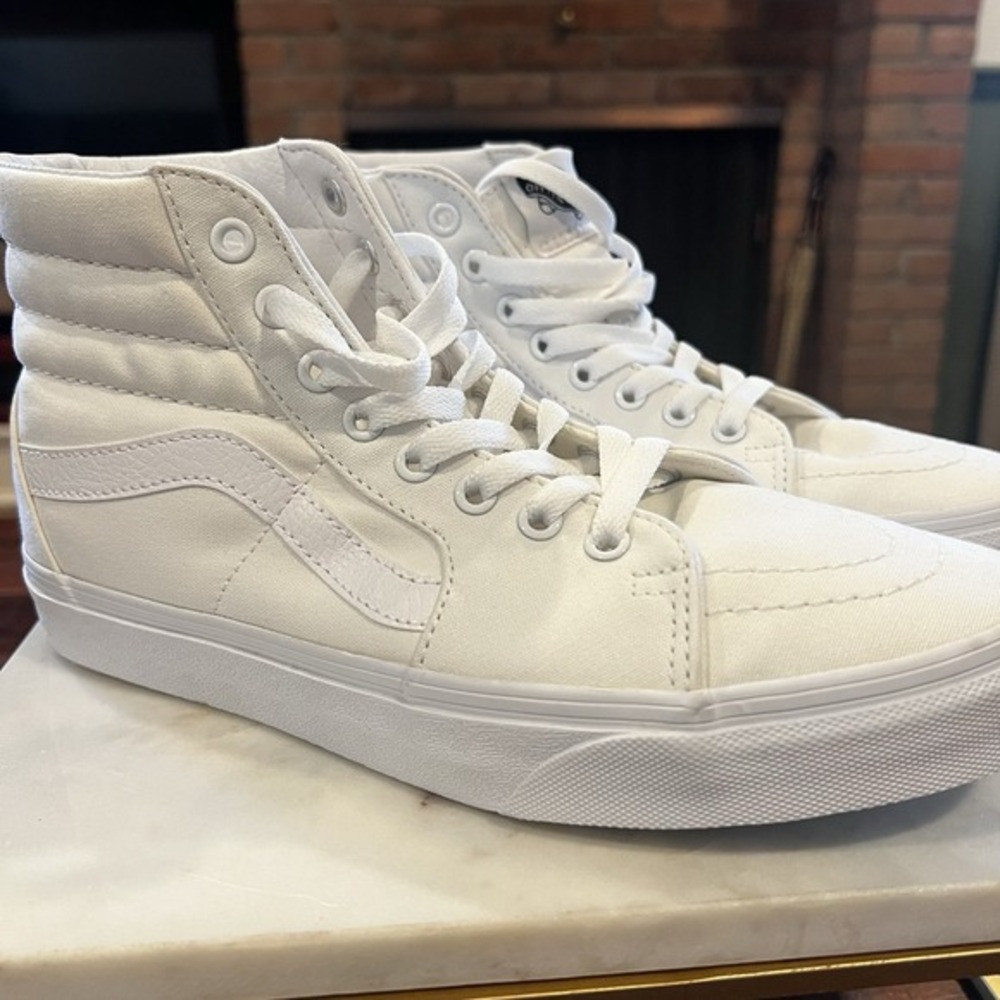 Vans SK8 HI PLATFORM‎ 2 True White Shoes Men 7.5 Women 9 NEW in BOX - Picture 3 of 10